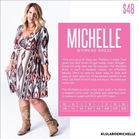 michelle wrap dress lularoe